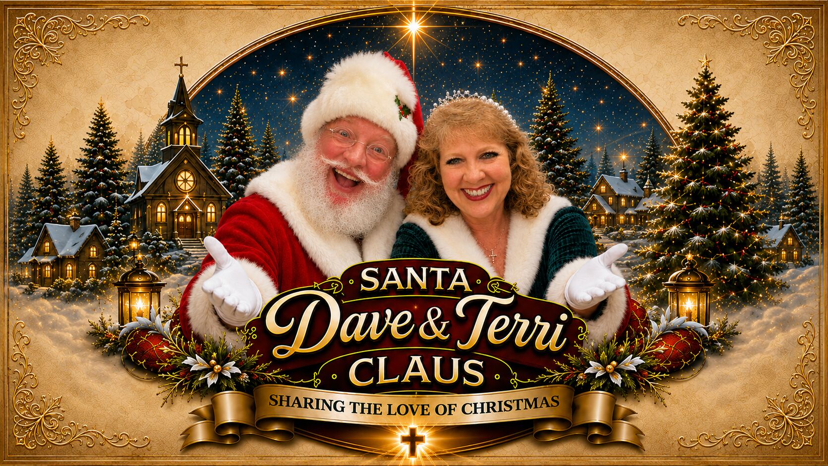 Santa Dave and Terri Claus logo
